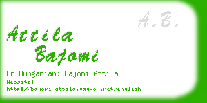 attila bajomi business card